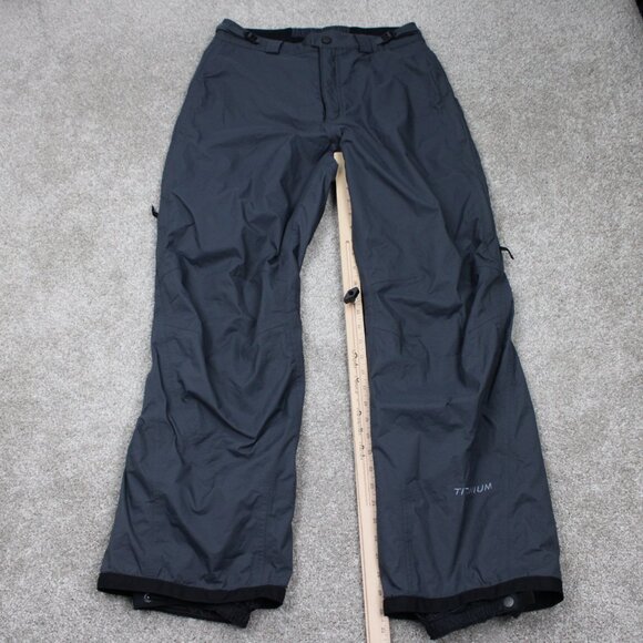 Columbia Titanium Snow Pants Womens Large Gray Nylon Boot Gaiters w/ 30" inseam - Picture 3 of 15